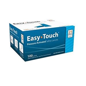 821241 EasyTouch Pressure Activated Safety Lancet, 21G