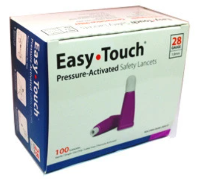 828081 Easy Touch Pressure-Activated Safety Lancets - 28G